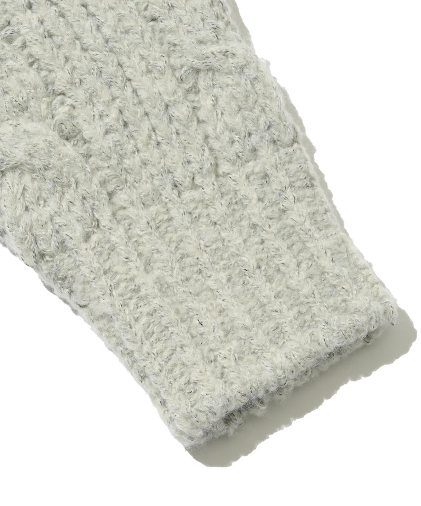 OTHERFITS Alpaca Henley Neck Knit (Gray)