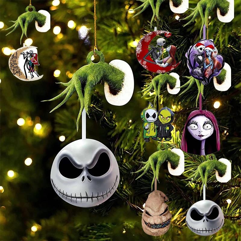 Decorations Halloween Jack Sally Xmas Tree Pendant Nightmare Christmas Before