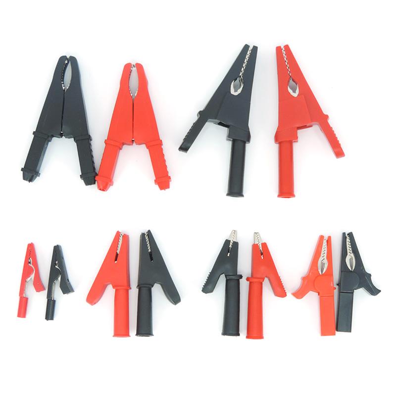 Červená+černá 20/50A PVC krokosvorka svorka zásuvka/zásuvka rukojeť testovací kabel sonda 4mm banánek elektrická baterie