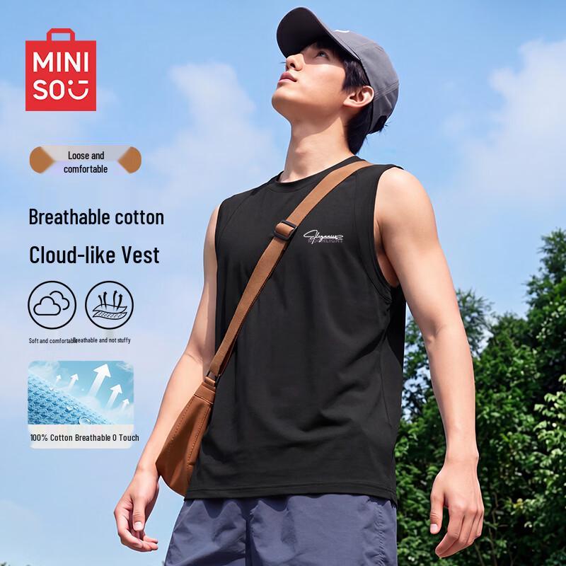 MINISO Men s Pure Cotton Sleeveless Vest 3XL