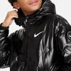 Nike Down Jacket Kids Solid Color Logo Fleece Warm Black Kids Jackets FZ6221-010