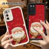 Phone Case: 2D Flat Samsung Galaxy A34 A35 M05 M06 S20 S22 S21 FE Plus 5G Gradient Protective Case, Bright Red Base, Christmas and Halloween Gift