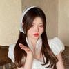 Breathable Dotted Pattern Hair Kerchiefs Cute Lace Bandana Tie Back Headwrap
