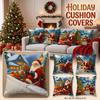 4 Pack Christmas Throw Covers, Decorative Cushion Cases for Home and Sofa Decoration
