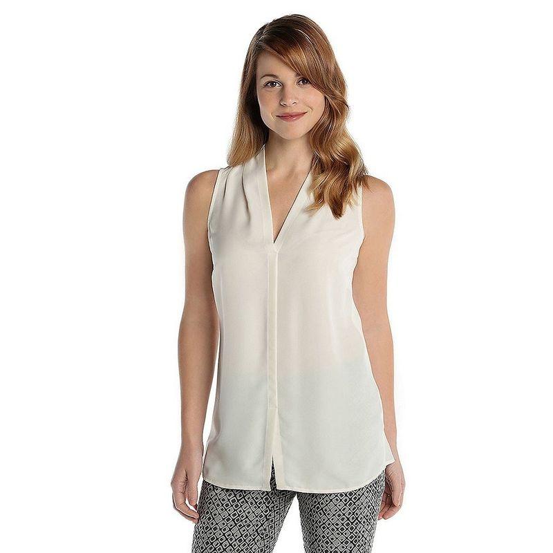 

Silky Vest Sleeveless Pullover Spring/Summer Chubby Girl Base Clothing European and American Plus size women clothing All-Matching Comfortable 680 Beige White S((Weight 58.00 kg-63.00 kg wear))