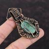 Tibetan Turquoise Pendant Copper Wire Wrapped Pendant Stylish Pendant Handmade Wire Wrapped Jewelry Gemstone Pendant For Gift Copper Jewelry