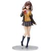 18CM Ogiwara Sayu Figure Anime Hige Wo Soru Soshite Joshikousei Wo Hirou Squatting Animation Model Toys Gifts Decoration PVC