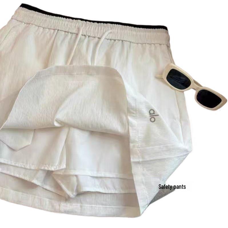 New Women's Summer A-Line Mini Skirt - Quick-Drying, Elastic Waist, Drawstring, Slimming, Casual 2025 Design