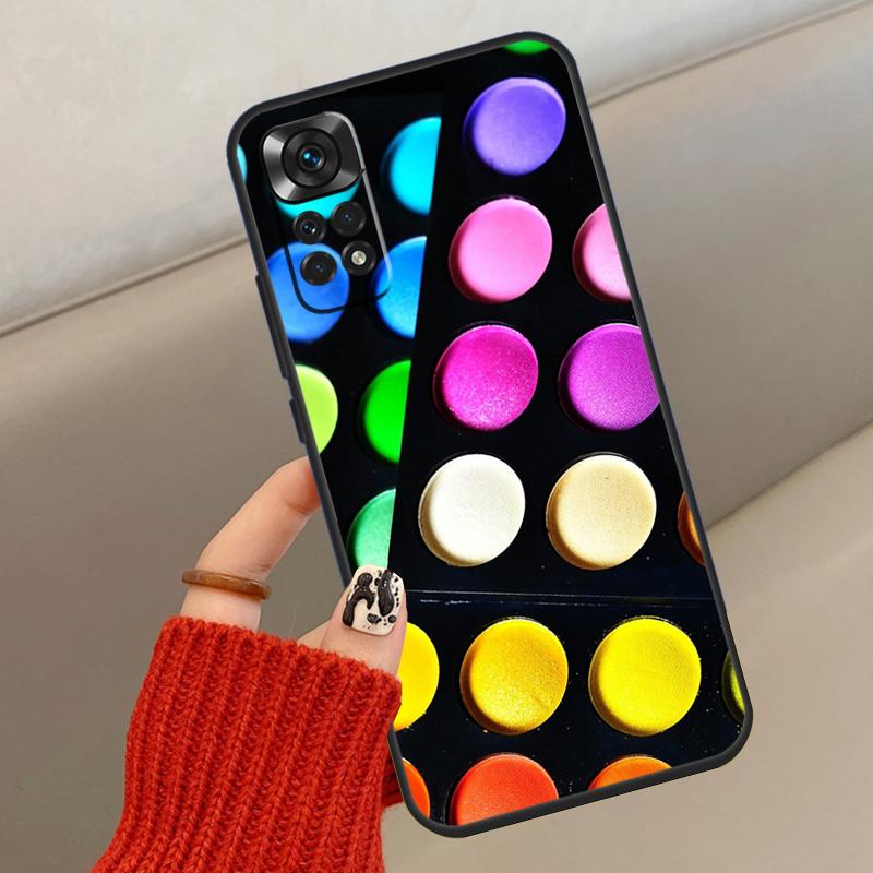 Makeup Eyeshadow Palette Case For Xiaomi Redmi Note 14 13 12 10 11 15 Pro Plus Cover For Redmi 15 15C 13C 10C 12C 14C
