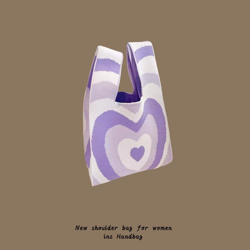 Сумка-тоут Женская вязаная шерстяная сумка-ведро Легкая сумка через плечо с баской — фото 18