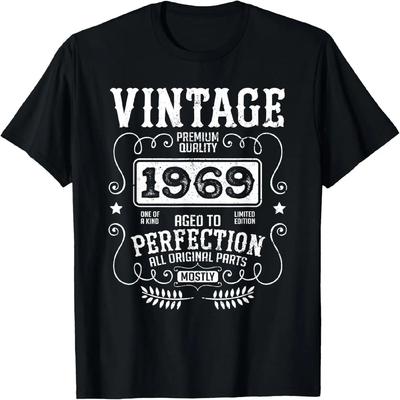 VINTAGE 1969 Birth Year Birthday Funny Quotes Retro Graphic T-Shirt