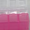 Plastic Bead Organizer Pink 10 Grid Square Box Packaging Tool Storage Boxes  Table