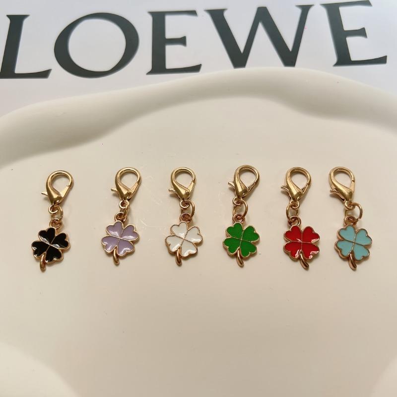 Alloy Drip Oil Clover Pendant Bag Pendant Women's Keychain