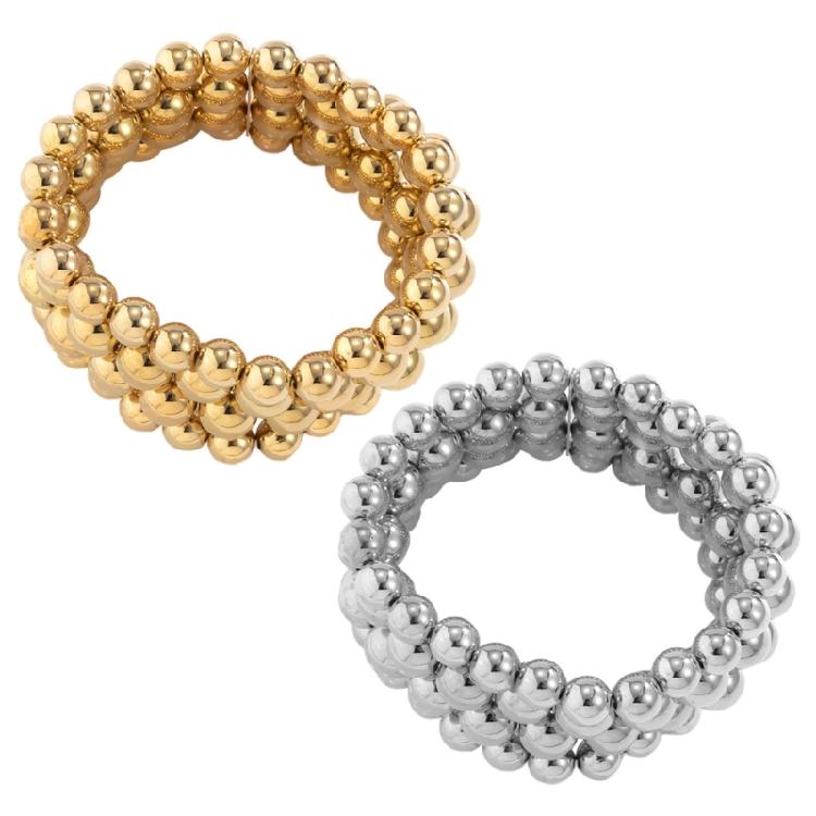 Schickes Armband mit verstellbarer Länge Zierliches Armreif-Kettchen mit runden Perlen für Zusammenkünfte