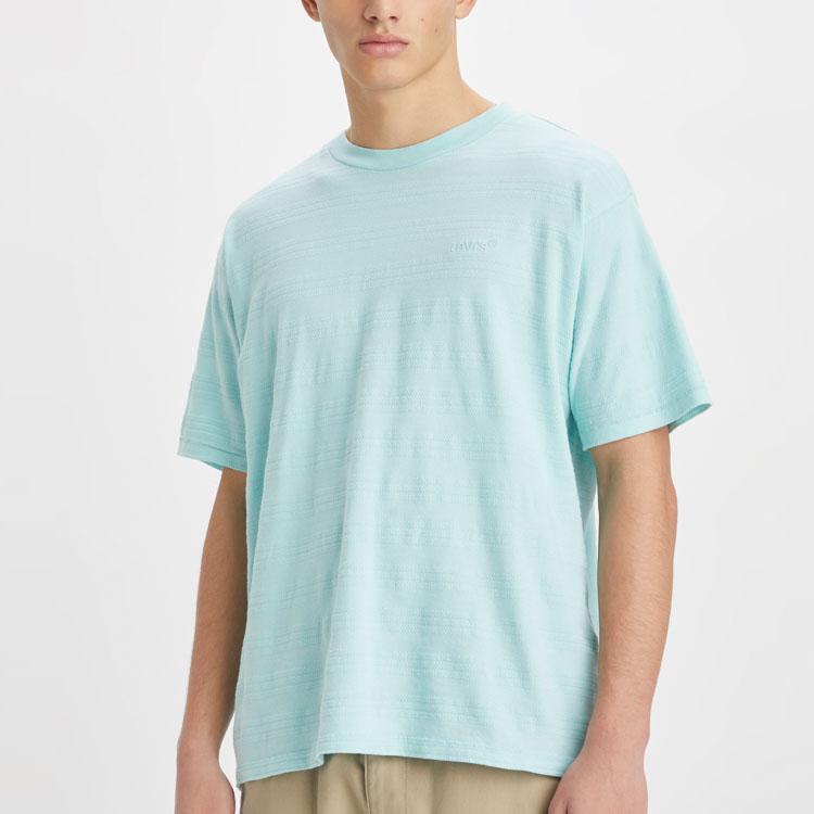 Levi's T-Shirts Men's Blue Crew Neck Moderate Straight Fit A0637-0052