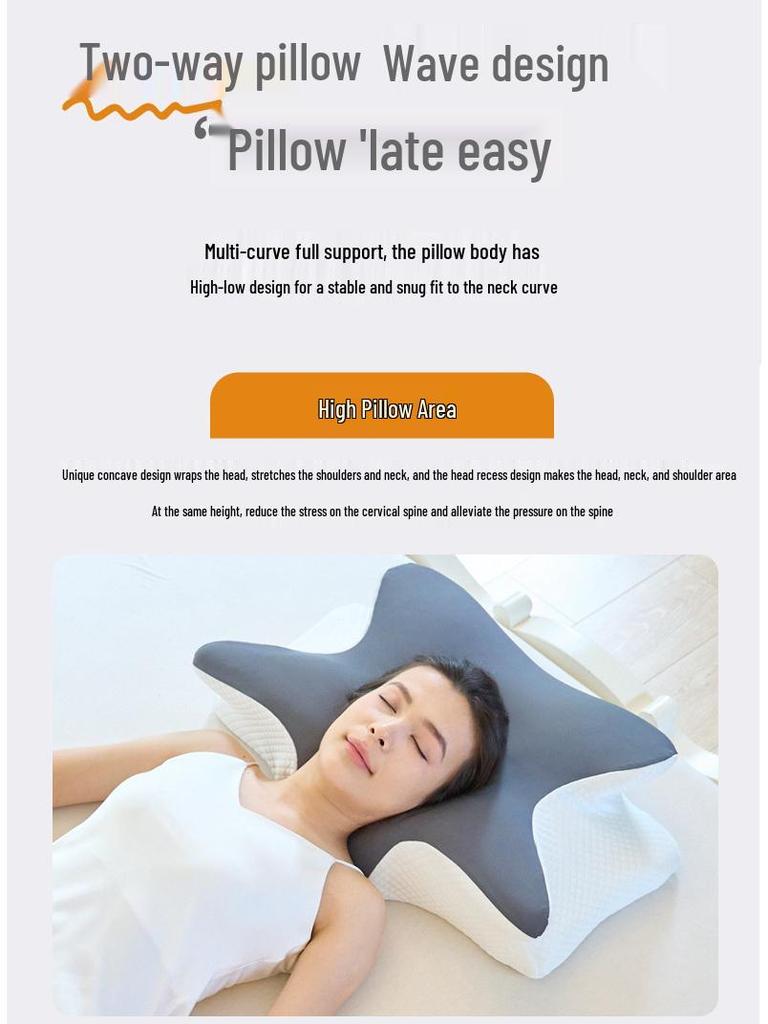 Butterfly Memory Foam Pillow for Neck Support and Deep Sleep