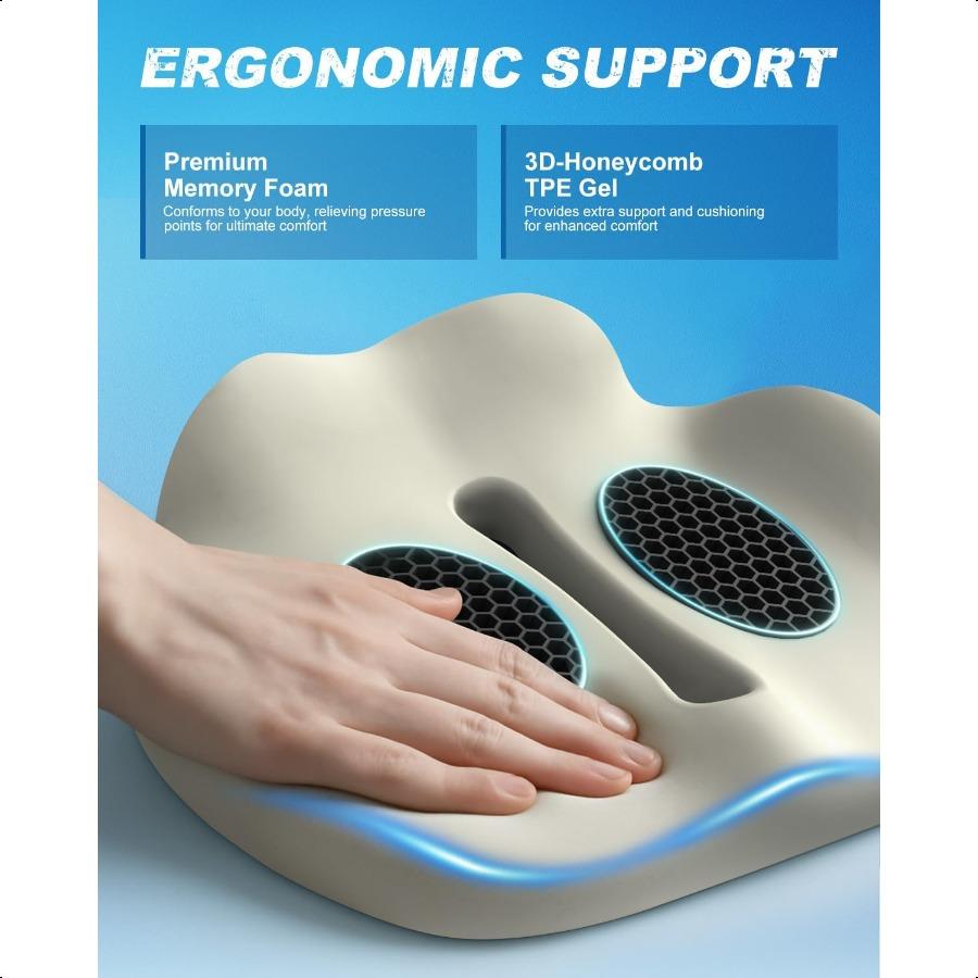 

Подушка на сиденье грузовика из пены с эффектом памяти с гелем TPE для поддержки спины и облегчения боли во время United States