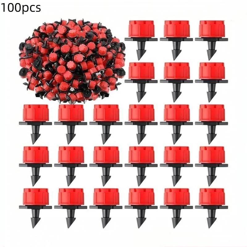 10/100Pcs Adjustable Micro Flow Dripper For 4/7Mm Pvc Hose Garden Watering Irrigation Misting Drip Head Sprinkler