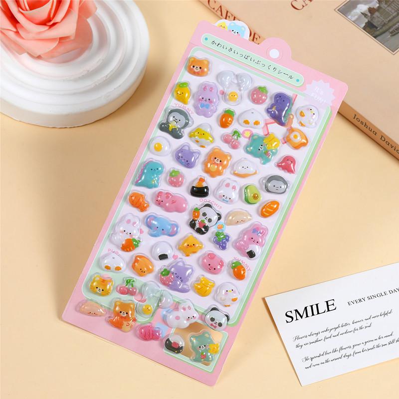 3D Cute Japanese Anime Floating Stickers, Fun & Hollow Embossed Decals for Kids