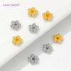 18K Gold Plated Brass Flower Spacer Beads For Jewelry Making,Separators For beads,Accessories For Bracelets,DIY Beading Supplies