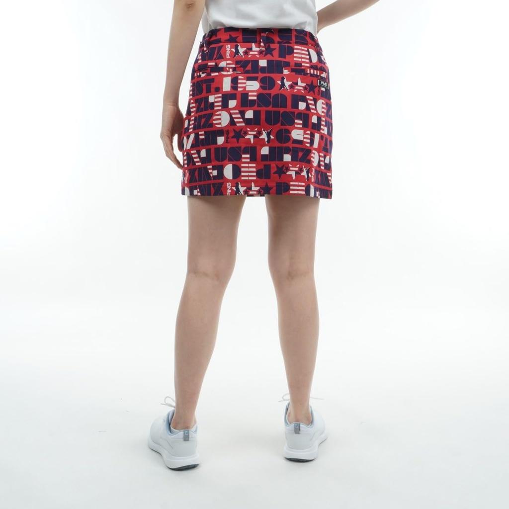 Ping Apparel Damen Golfrock (USA Muster, 4-Wege-Stretch, Koordinationskompatibel) 622-4134306 090_Pink M