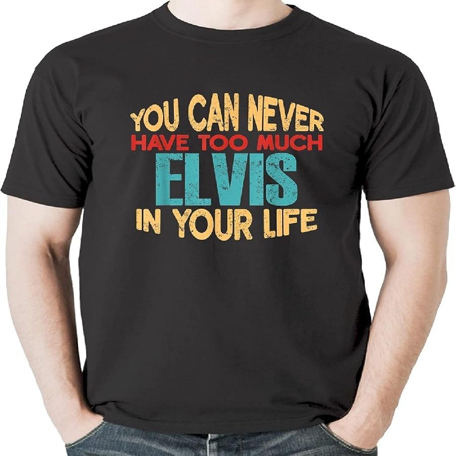 Funny Elvis Personalized Tshirt First Name Joke Item T-Shirt Sweatshirt Hoodie Tanktop for Men Women Kids Black S