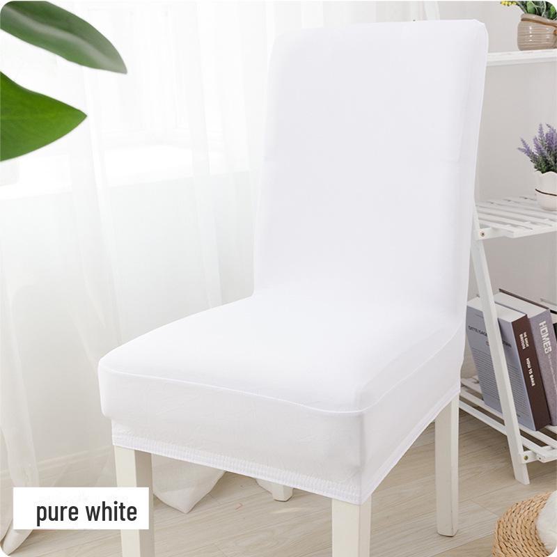 Solid Color Elastic Chair and Stool Cover for Hotel, Restaurant, or Home Dining Chairs