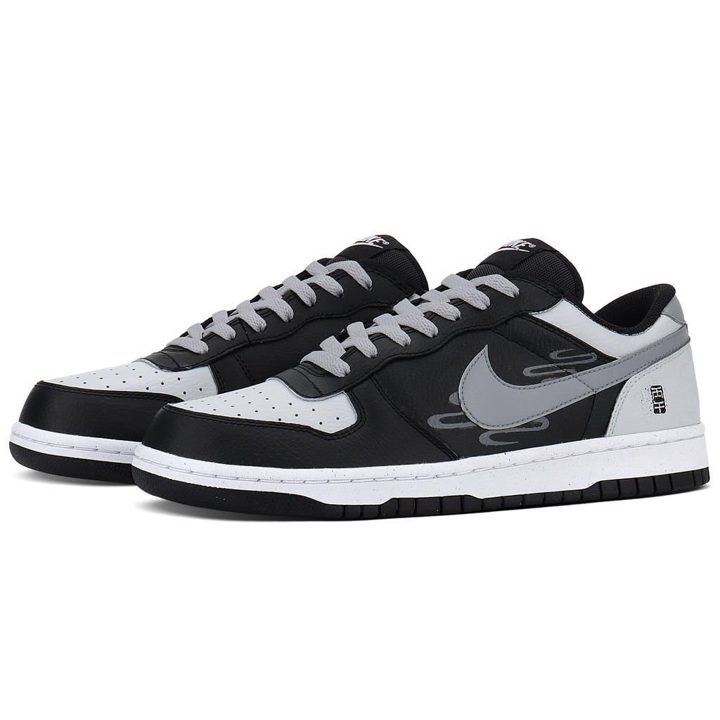 Nike Big Abrasion Resistant Low top Skateboard Shoes Men's Black White Gray 355152-016(Team1957-LD)