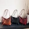 Einfache weiche Ledertextur Achseltasche Damen neue Retro-Stil Handtasche große Kapazität lässige Messenger-Schultertasche