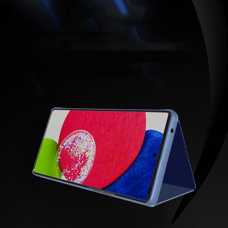 For Samsung Galaxy A53 5G Plated Mirror Flip Leather Case with Holder