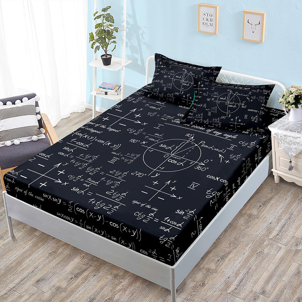 Three-Piece Mattress, Bedspread, Geometric Mathematics Learning, Mattress Protective Cover