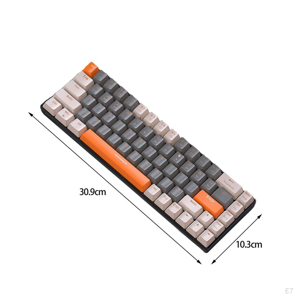 Mechanical Gaming Keyboard Portable Ergonomic Type C Interface Smooth Quick Response Professional