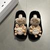 Cartoon Casual Fluffy Slippers Women's Autumn and Winter Home Home Non-slip Cotton Slippers Thick Sole Heightening Pregnant Women Warm Cotton Shoes
