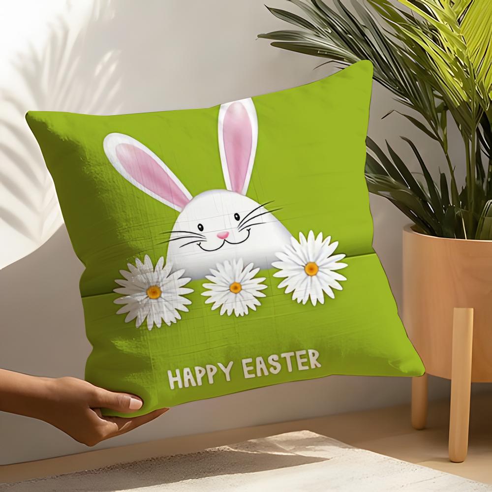 Easter Pillow Case Linen Cushion Covers For Decorative Sofa Home Pillows Case Car Chair Pillows Cases