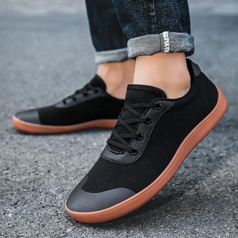 Sneaker für Herren – Neue, weite Barfuß-Sneaker 2025 – Modische Flats mit weicher Sohle ohne Sprengung, breiter Zehenbox, leichtem Gewicht und Übergrößen
