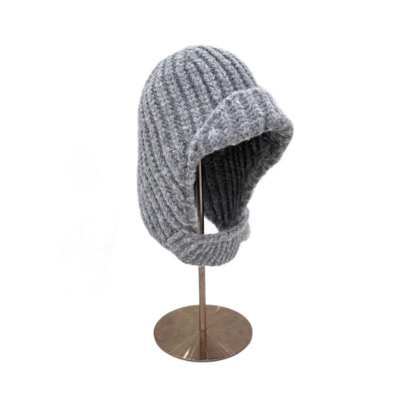 25 Early autumn new autumn and winter cute ear protection knitted hat women's thermal insulation and cold-resistant hat