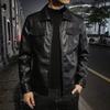 Autumn and Winter New Men's Jackets Casual Leather Jackets Men's Motorcycle Jackets Slim Korean Style Lapel Men's PU Leather Jackets