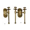Luxurious Iron Wall Sconce Metal Candle Holders European Vintage Styles Hanging Candlestick for Party Gatherings Decors