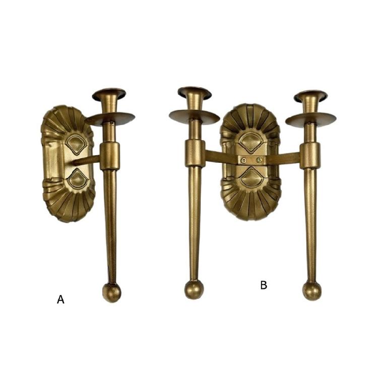 Luxurious Iron Wall Sconce Metal Candle Holders European Vintage Styles Hanging Candlestick for Party Gatherings Decors