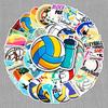 50 Waterproof Volleyball Graffiti Stickers for Phone Cases, Skateboards, and Luggage