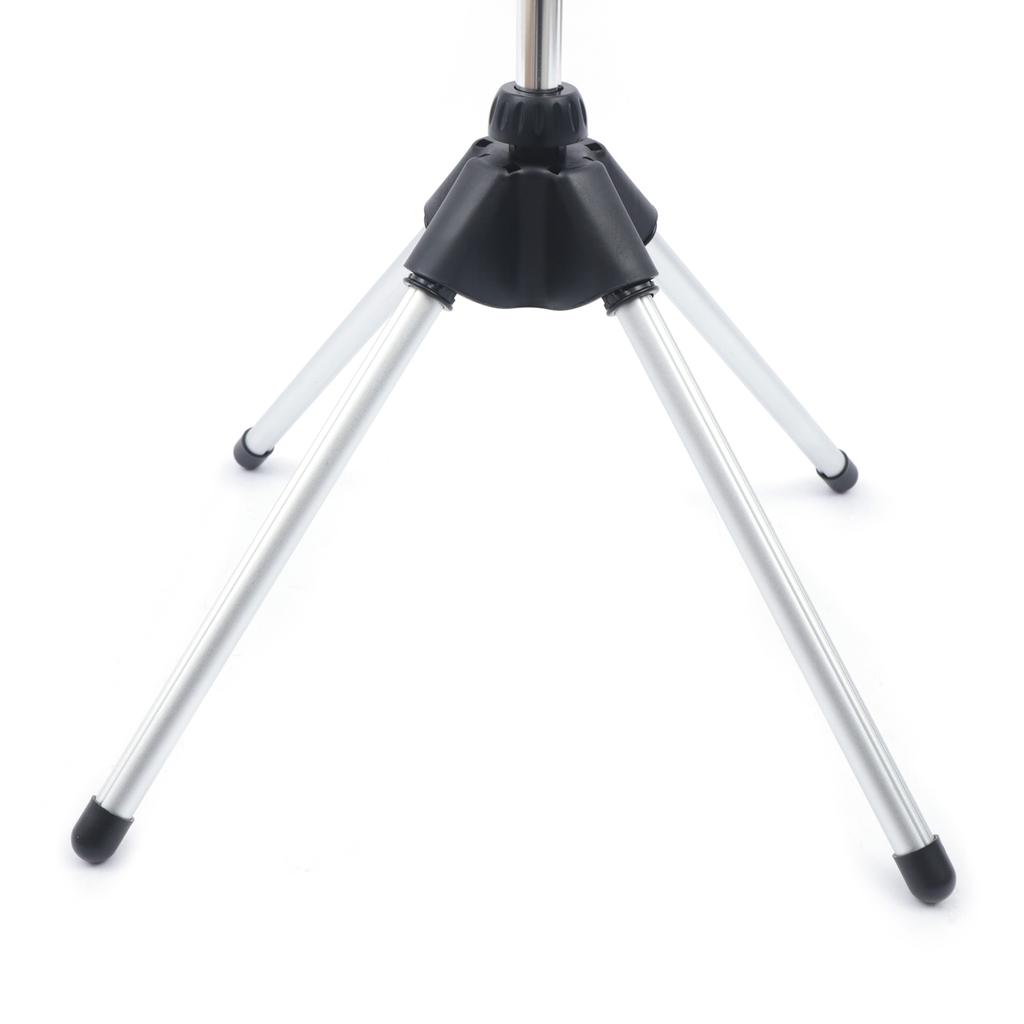 Portable Ironing Rack with Clamps, Adjustable Height 360° Rotatable Aluminum Foldable Steamer Stand for Travel Home