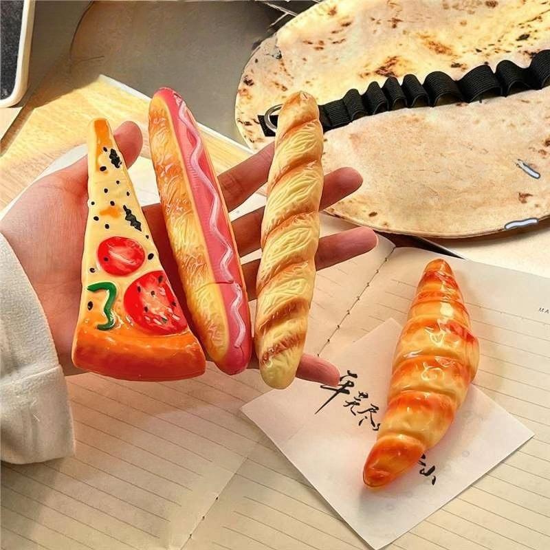 1pc Novelty Bread Shape Pen, Plastic, Cartoon Design, Fun Party