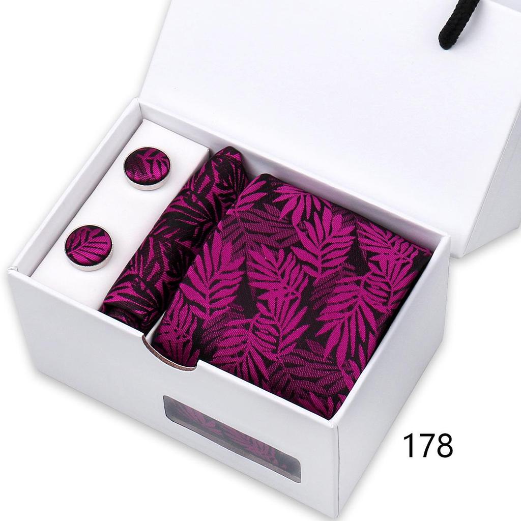 Men's High-End Polyester Tie & Pocket Square Set for Weddings and Formal Wear