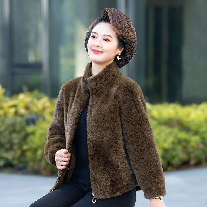 Chic Women's Thickened Warm Stand Collar Jacket – High-End Solid Color Short Winter Cardigan