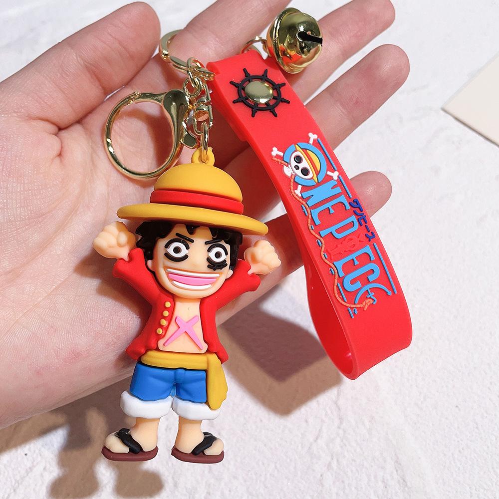 50Styles ONE PIECE Themed Keychain Cute Luffy, Roronoa Zoro, Silicone Toy Doll Key Chain Backpack Decor Small Gifts for Friends