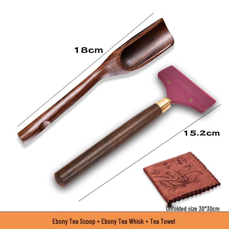 Solid Wood Tea Scoop for Gongfu Tea Ceremony - Small Tea Shovel Spoon for Serving and Dividing Tea.