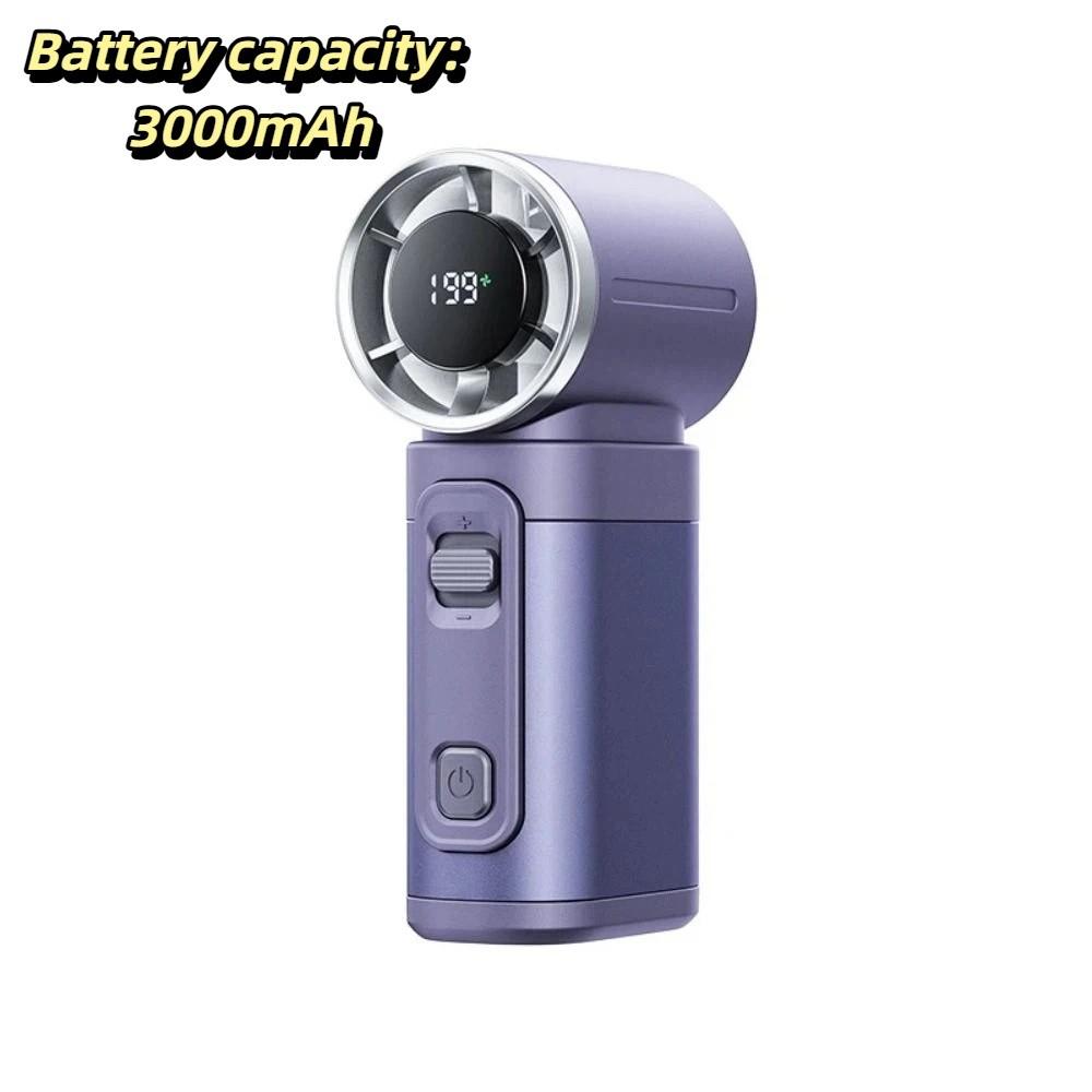 Stepless Speed Adjustment Portable Handheld Fan Stepless Speed Fan for 5V/1.5A 3000mAh Outdoor Use