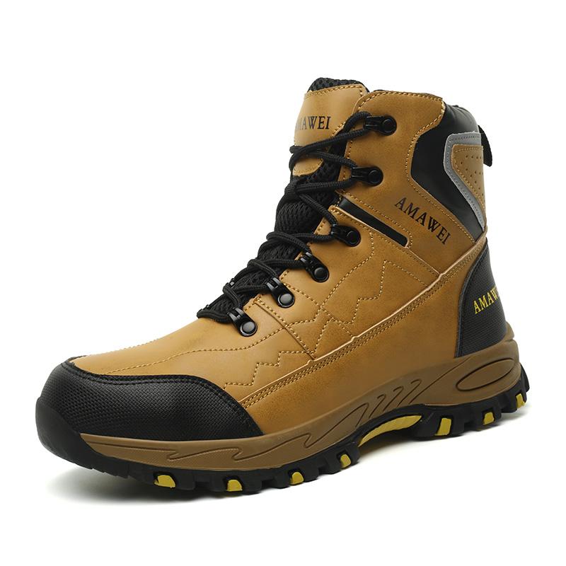 

Indestructible Comfort Men Work Safety Boots Outdoor Military Boots Anti-smash Anti-puncture Industrial Shoes Men Boots Boots 46 жёлтый