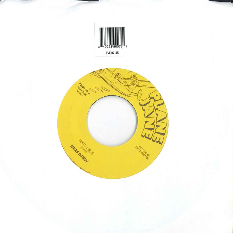 7inch Record MILES BONNY - Hello Jesus PJ00745 Plane Jane 2017 US Rap & Hip-Hop/R&B