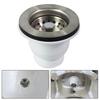 Kit Sink Strainer Modern Opening 60mm Silver Stainless Steel